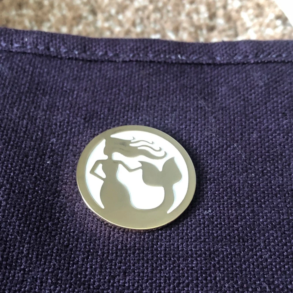 Spartina 449 Double Wine Caddy Ashley River navy blue/off white linen New - Picture 4 of 10